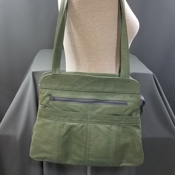 Large handbag purse soft roomy light green - Picture 2 of 9